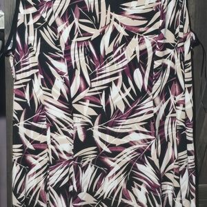 Black and Pink Abstract Print Blouse